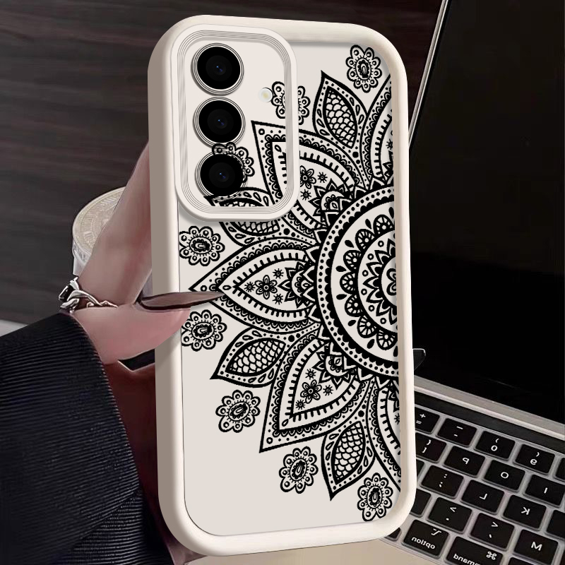 Phone Cases A14 Samsung - Retro Flower Totem Pattern Case For