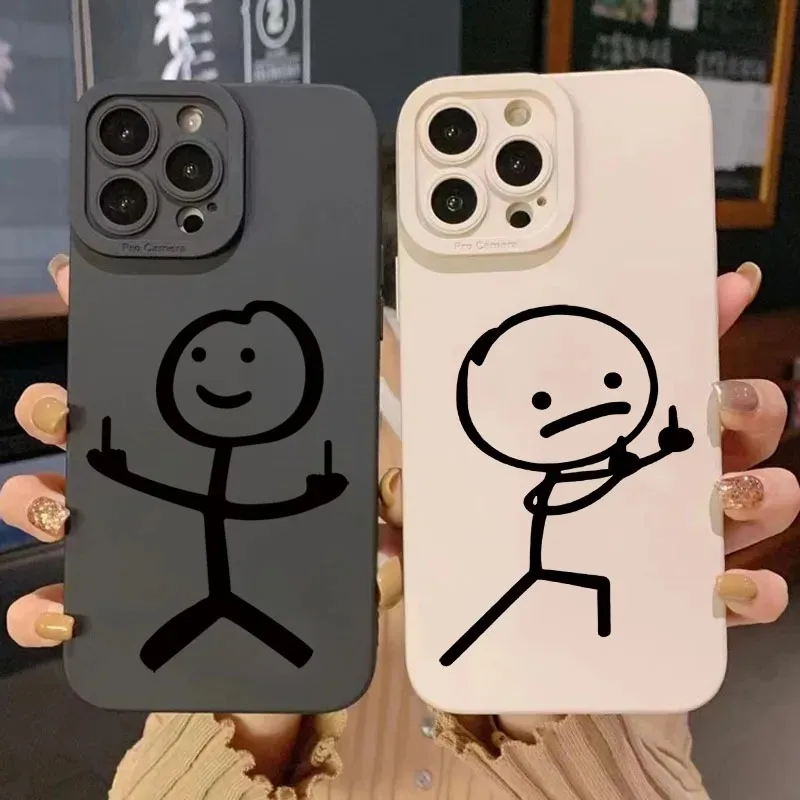 Phone Cases Xs Iphone - Cute Cartoon Matchman Matte Silicone Phone