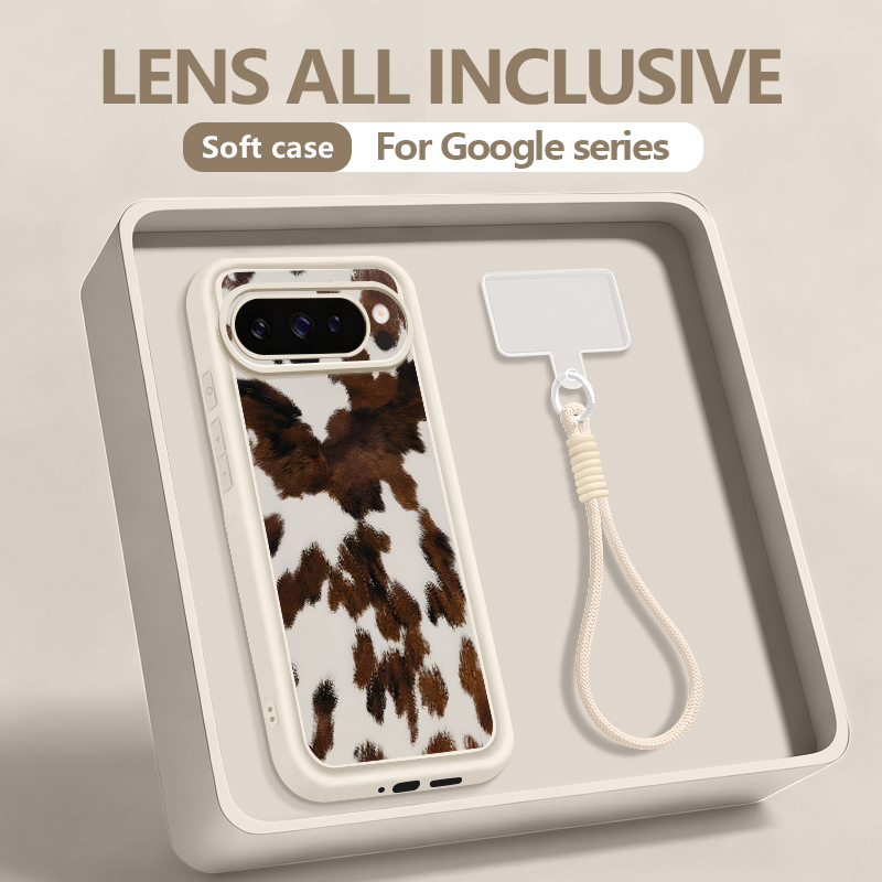 Phone Cases Pixel 9A - Leopard Cow Printed Phone Case For