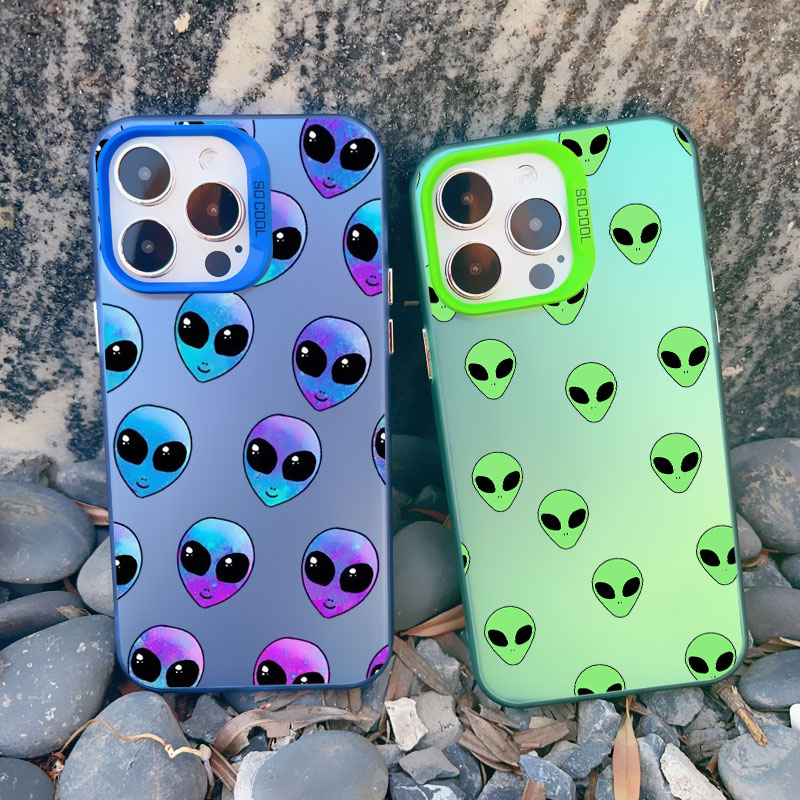 Phone Cases Quirky - Funny Cartoon Alien Laser Phone Case