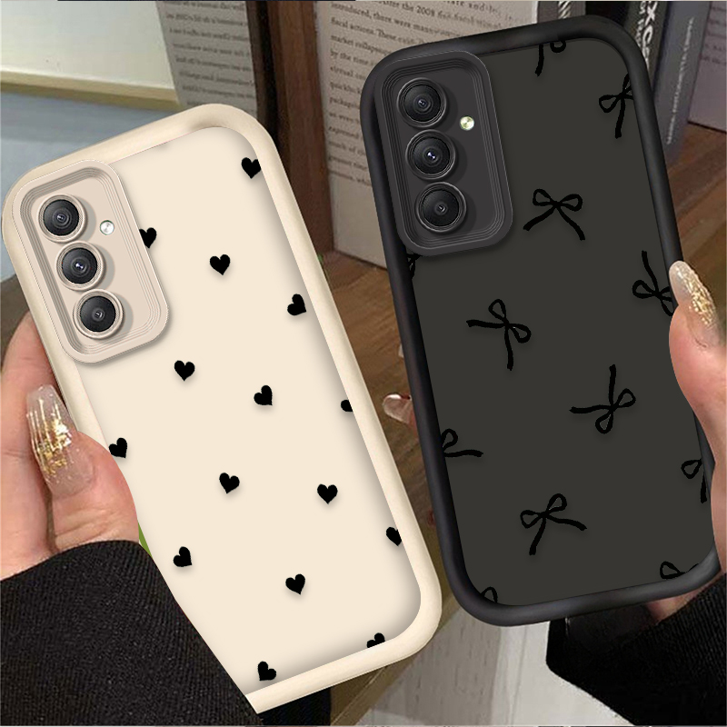 Black Love Heart Bowknot Case  - đánh giá và giá Phone Cases A14 Samsung