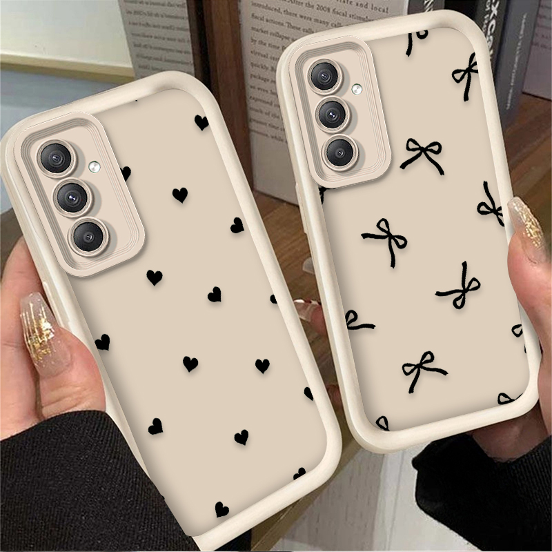 Black Love Heart Bowknot Case  - đánh giá và giá Phone Cases A14 Samsung