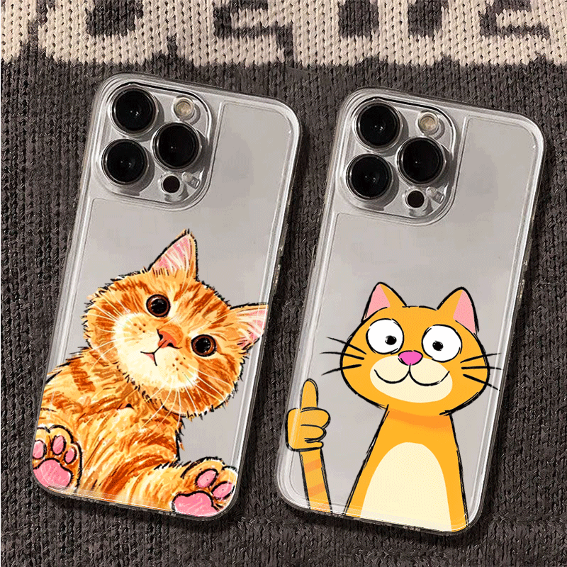 Cute Cartoon Orange Cat Patter - đánh giá và giá Phone Cases Orange