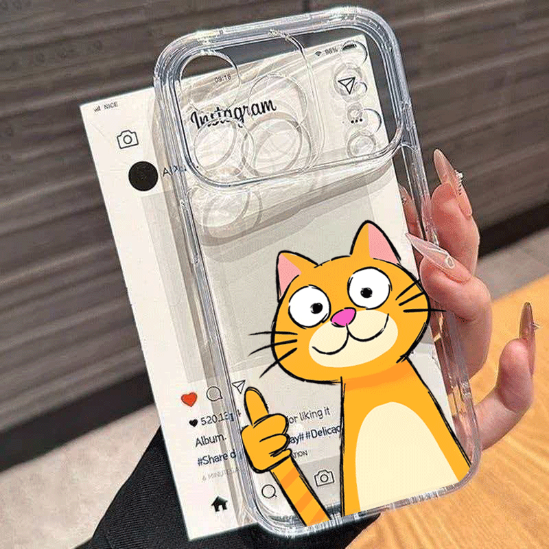Cute Cartoon Orange Cat Patter - đánh giá và giá Phone Cases Orange