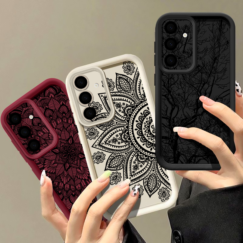 Retro Flower Totem Pattern Cas - đánh giá và giá Phone Cases A14 Samsung