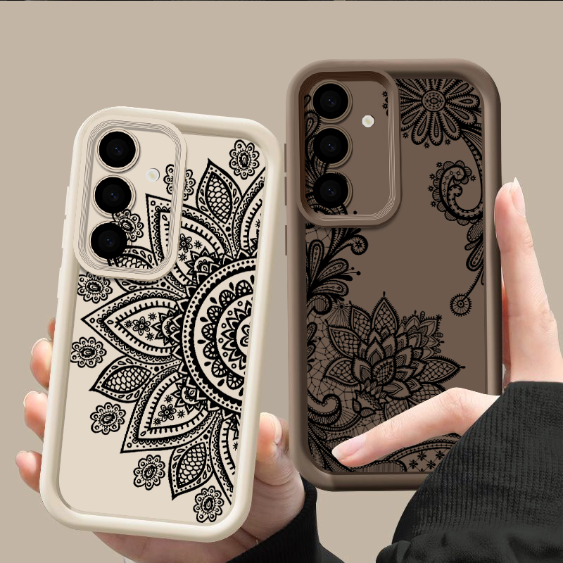 Retro Flower Totem Pattern Cas - đánh giá và giá Phone Cases A14 Samsung