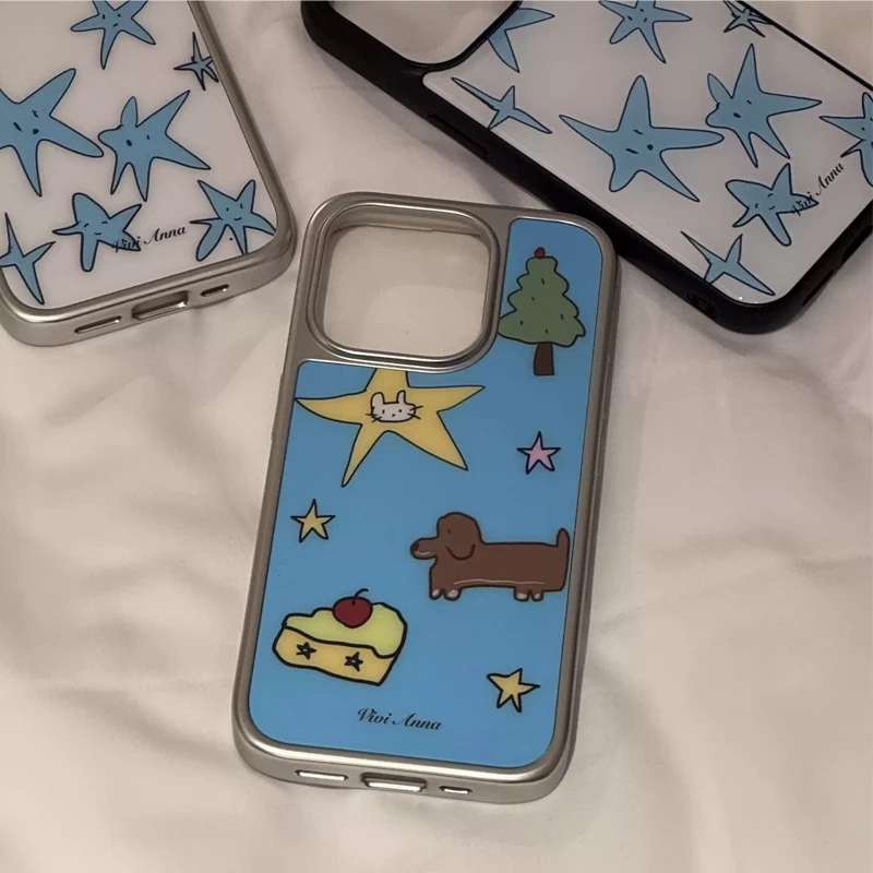 Ins Niche Creative Blue Star P - đánh giá và giá Phone Cases Y2K