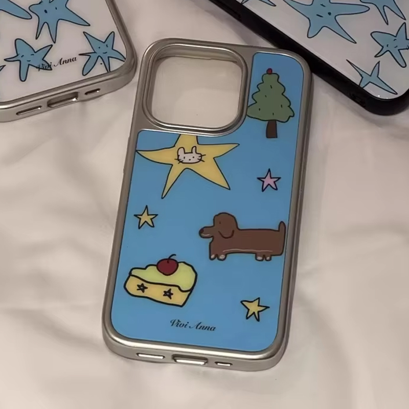 Ins Niche Creative Blue Star P - đánh giá và giá Phone Cases Y2K