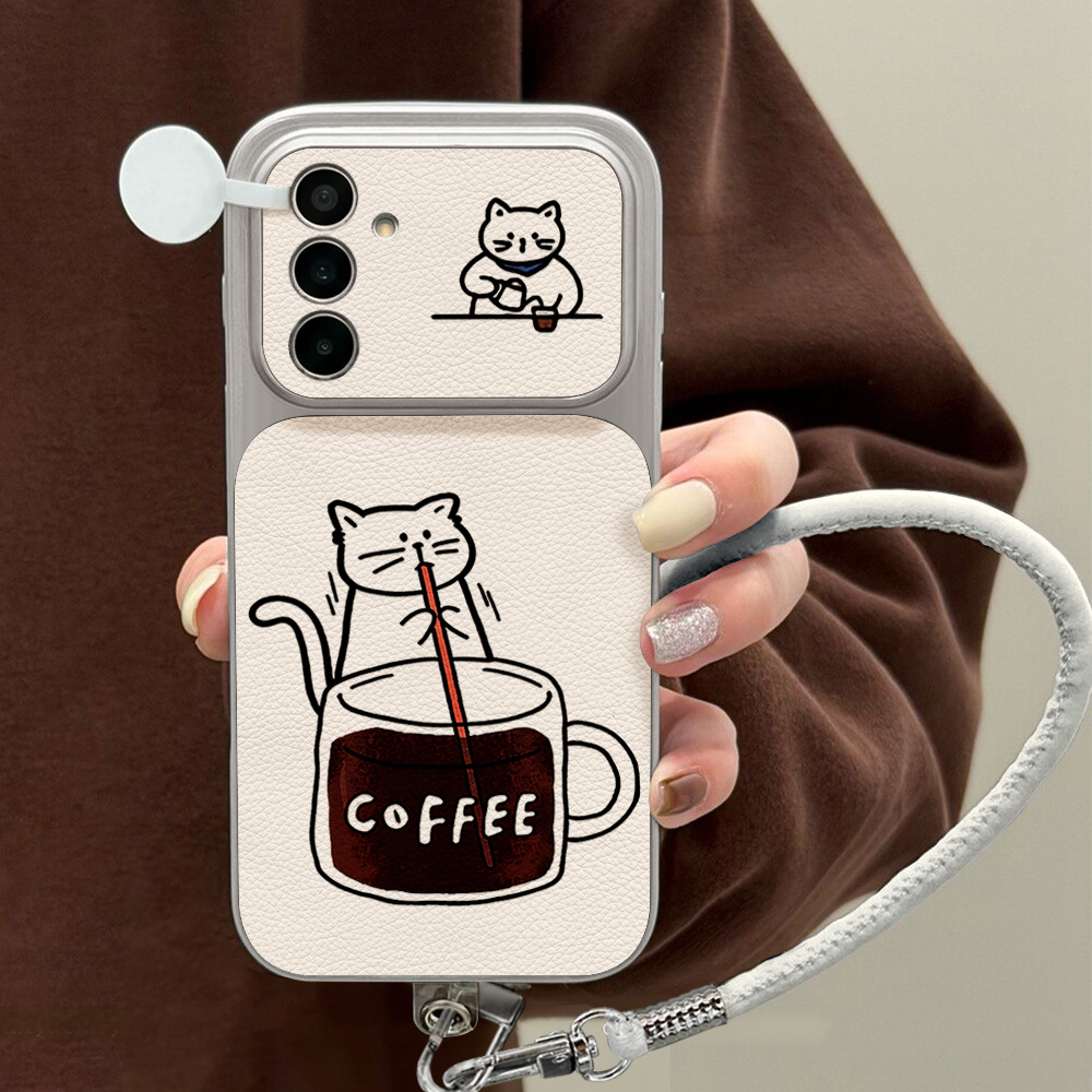Coffee Cute Cat Phone Case For - đánh giá và giá Phone Cases A14 Samsung