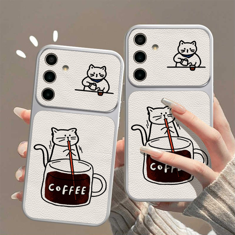 Coffee Cute Cat Phone Case For - đánh giá và giá Phone Cases A14 Samsung