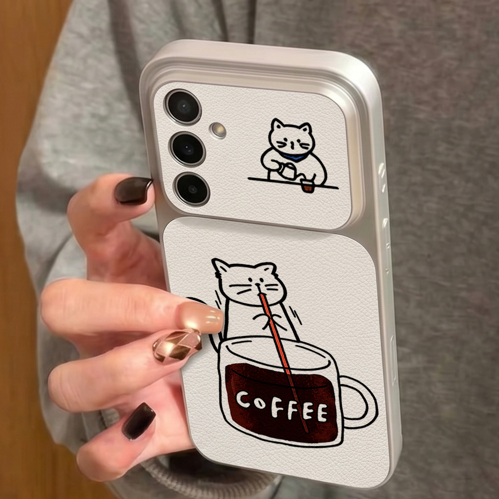 Coffee Cute Cat Phone Case For - đánh giá và giá Phone Cases A14 Samsung