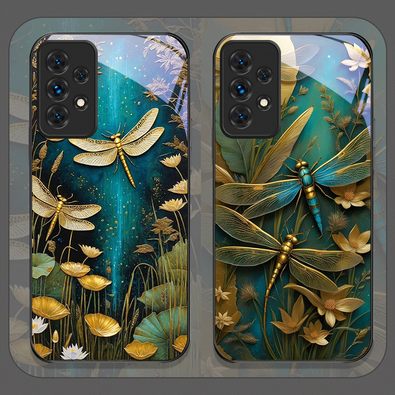 Flower Golden Dragonfly Temper - đánh giá và giá Phone Cases A14 Samsung