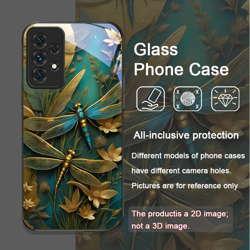 Flower Golden Dragonfly Temper - đánh giá và giá Phone Cases A14 Samsung