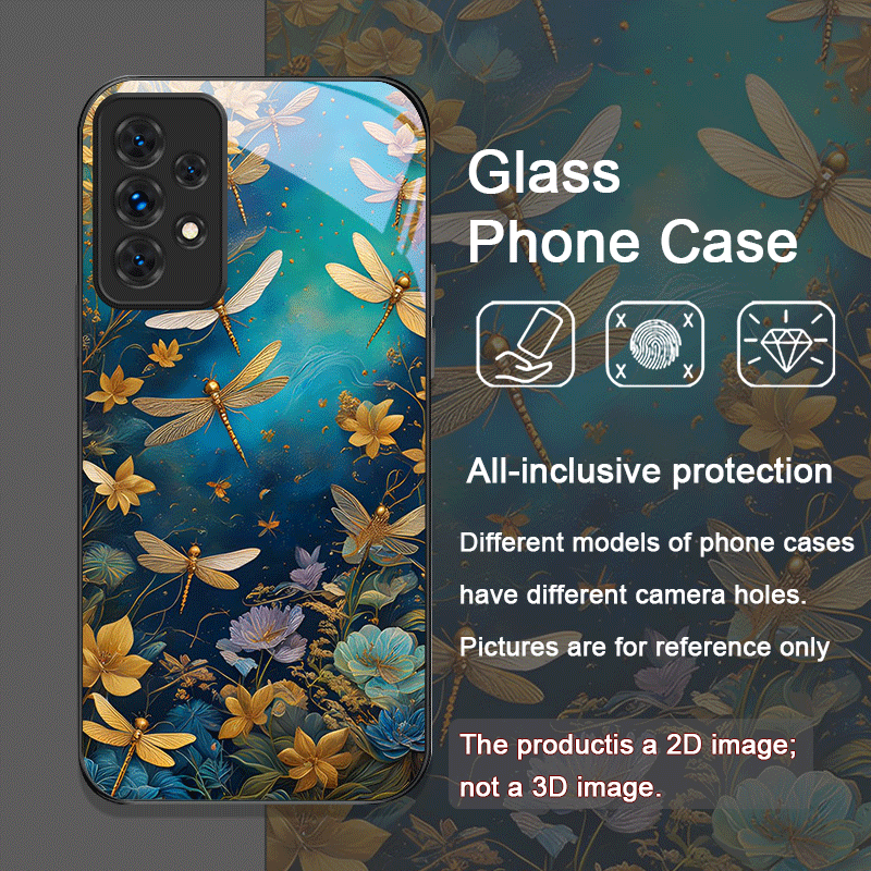 Flower Golden Dragonfly Temper - đánh giá và giá Phone Cases A14 Samsung