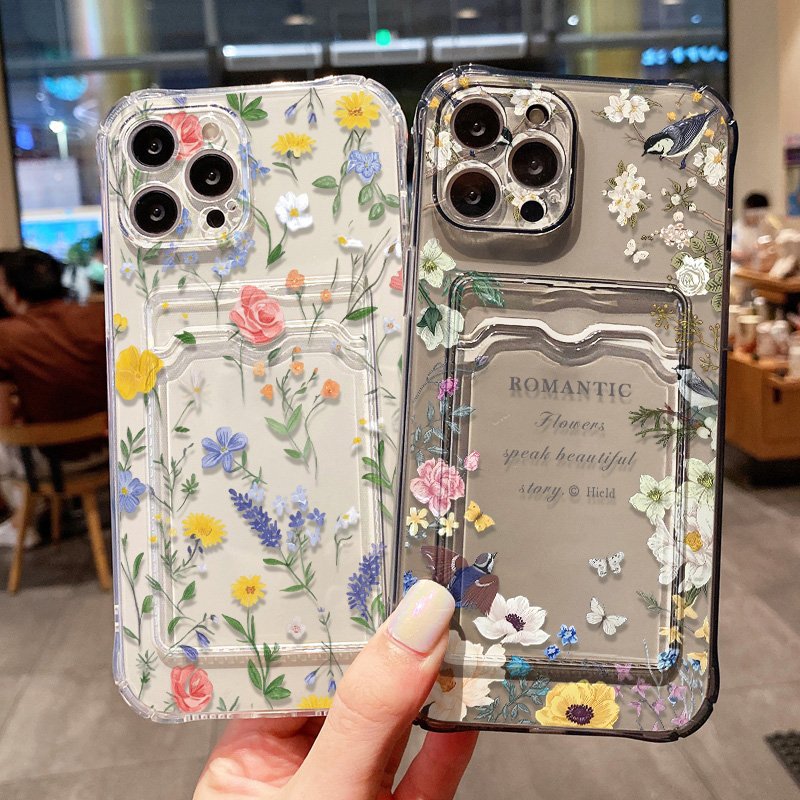 Flower Phone Case For Samsung  - đánh giá và giá Phone Cases With Card Holder