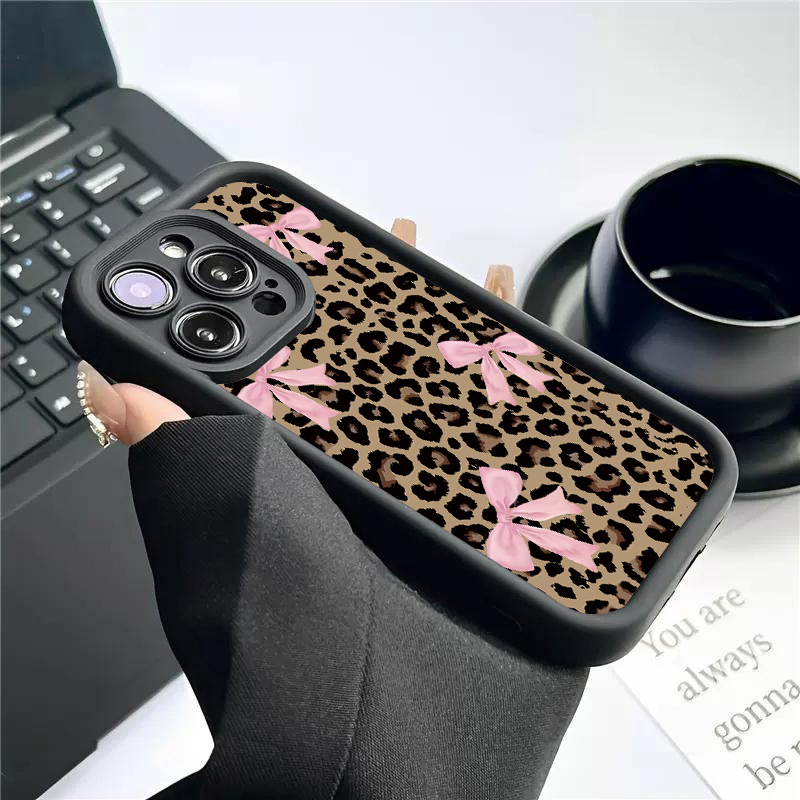 Luxury Leopard Print Bow Phone - đánh giá và giá Phone Cases Y2K