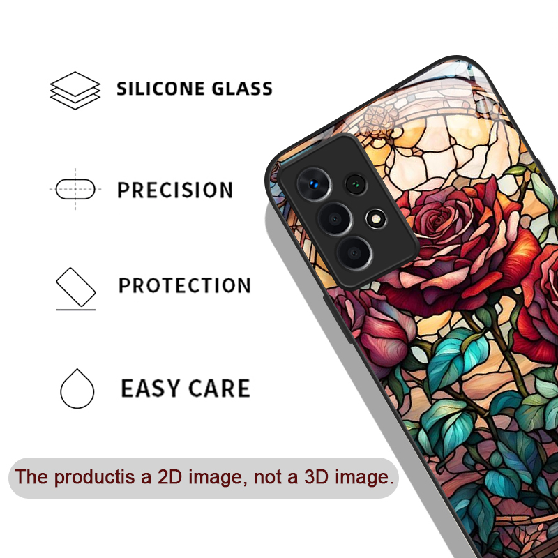 Art Colorful Glass Style Rose  - đánh giá và giá Phone Cases A14 Samsung