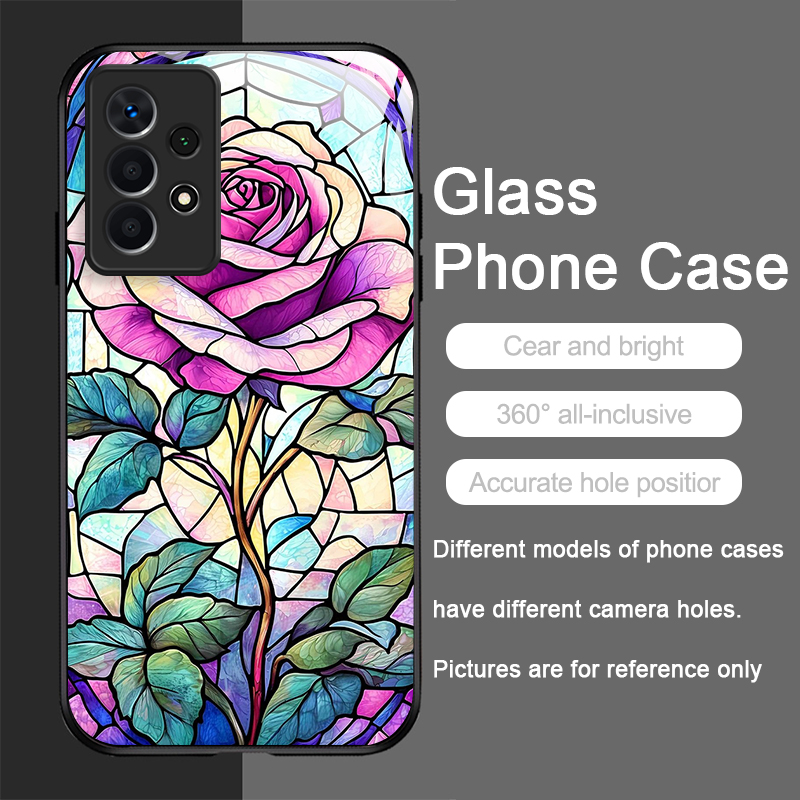Art Colorful Glass Style Rose  - đánh giá và giá Phone Cases A14 Samsung