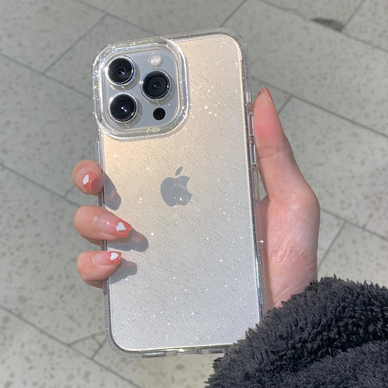Transparent Simple Glitter Pho - đánh giá và giá Phone Cases Y2K