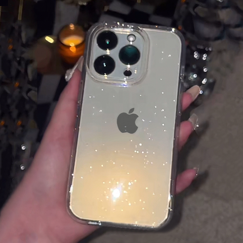 Transparent Simple Glitter Pho - đánh giá và giá Phone Cases Y2K