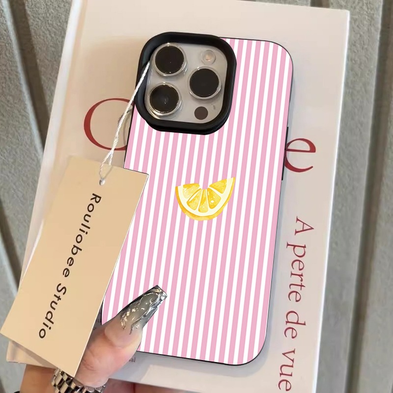 Orange Pink and White Stripes  - đánh giá và giá Phone Cases Orange
