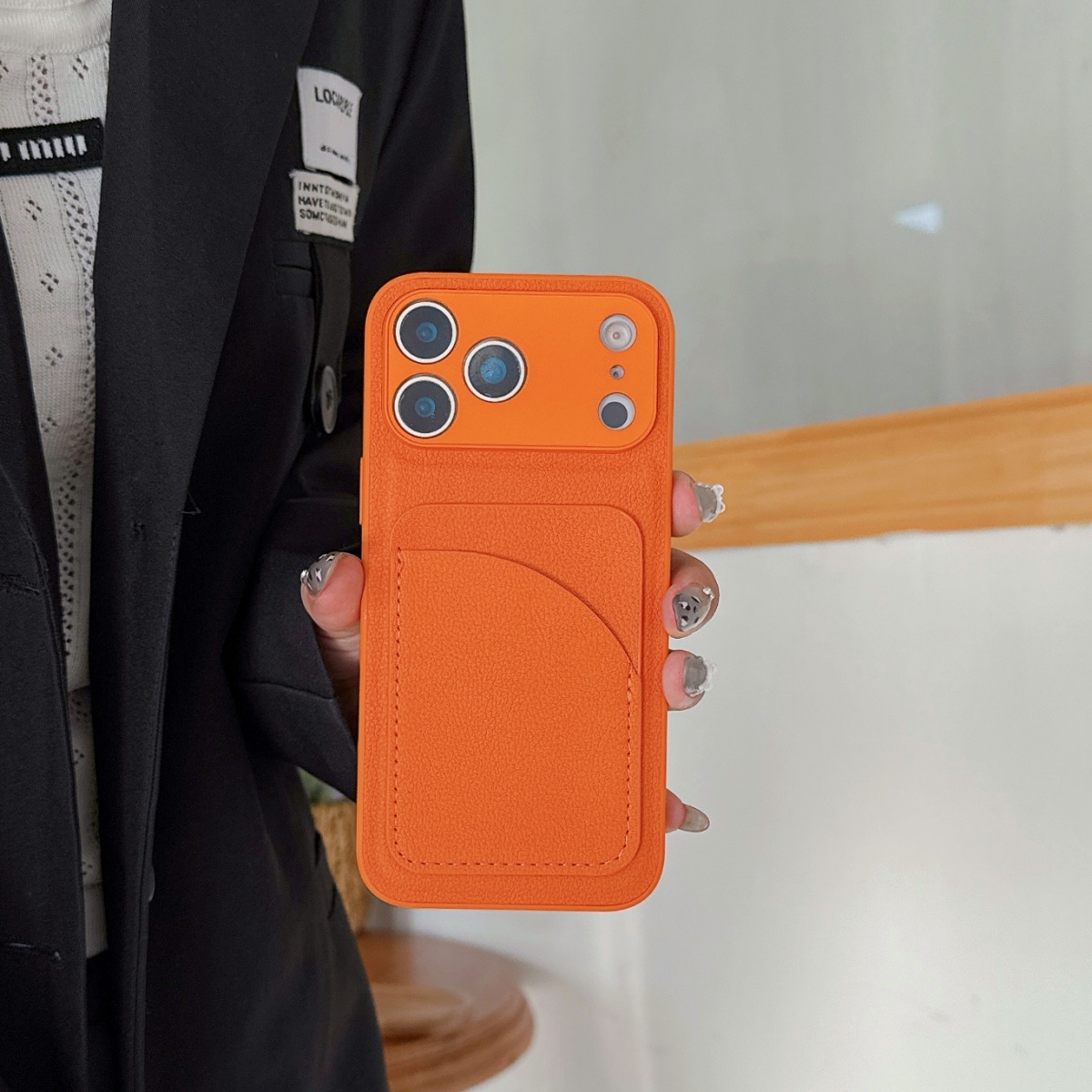 Leather Orange Color Card Hold - đánh giá và giá Phone Cases Orange