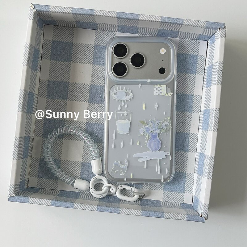 Korean Ins Blue Tear Vase Illu - đánh giá và giá Phone Cases Y2K