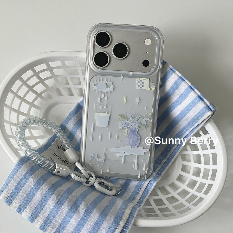 Korean Ins Blue Tear Vase Illu - đánh giá và giá Phone Cases Y2K