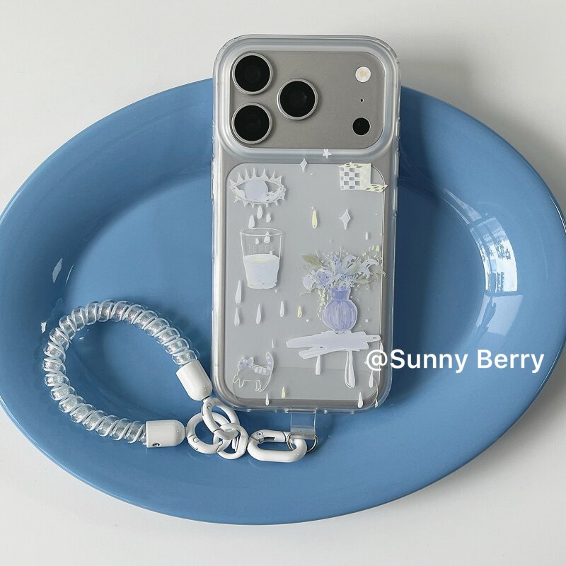 Korean Ins Blue Tear Vase Illu - đánh giá và giá Phone Cases Y2K