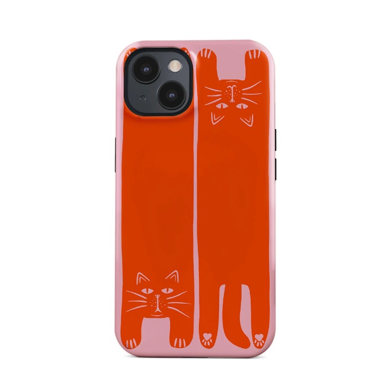 Orange Cat Pattern Phone Case  - đánh giá và giá Phone Cases Orange