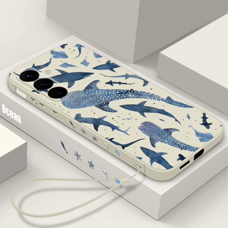 Whale Pattern Lanyard Case For - đánh giá và giá Phone Cases A14 Samsung
