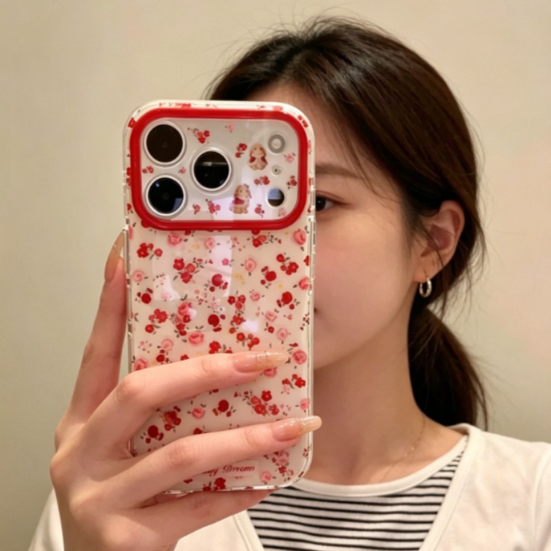 Lovely Cartoon Red Flowers Pat - đánh giá và giá Phone Cases Trending