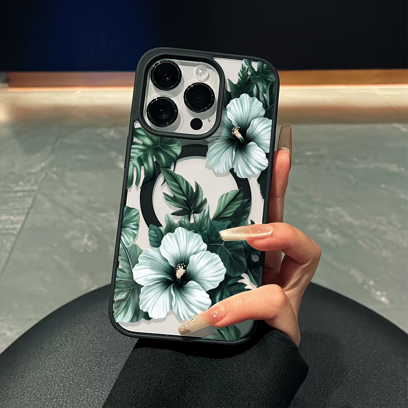 Green Floral Print Phone Case  - đánh giá và giá Phone Cases Xs Iphone